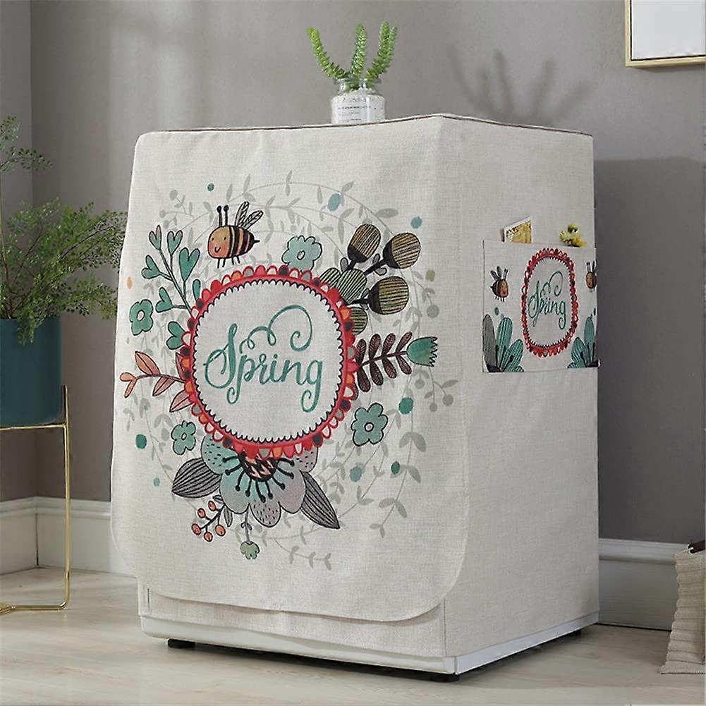 Waterproof Front Load Washing Machine Cover with Zipper Easy Access, Dustproof Protector Fits Most