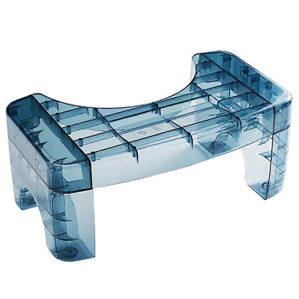 Portable Footstool for Bathroom Durable Household Step Stool Blue Color 1Set