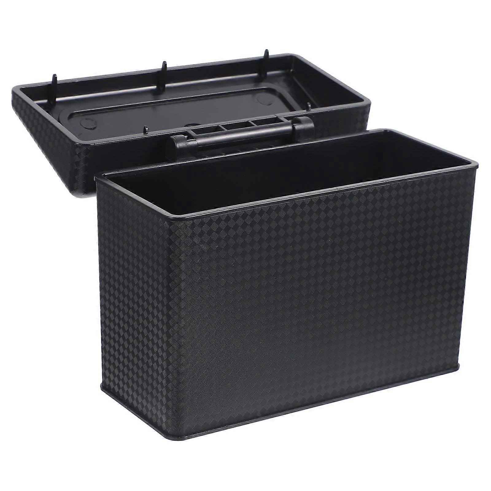 Car Garbage Can Leakproof Portable Trash Bin with Lid for Automobile
