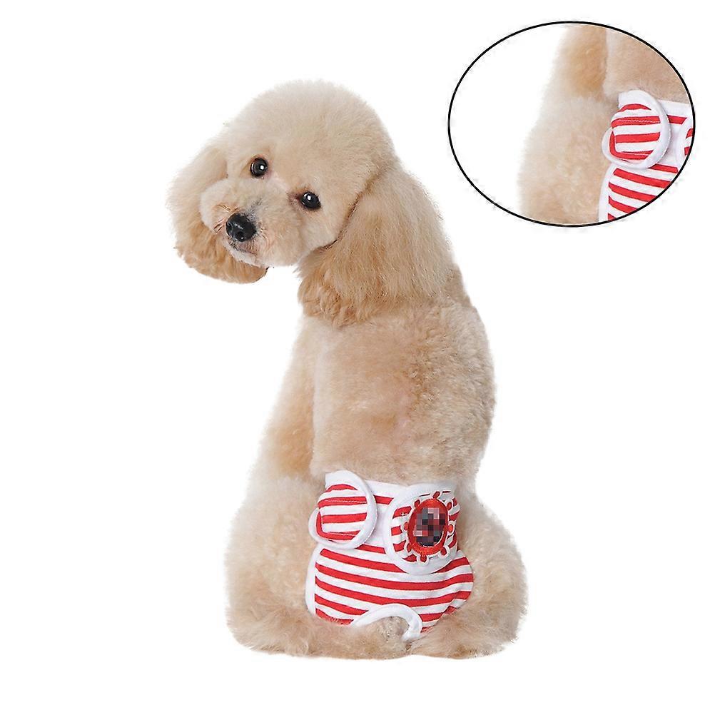 Pet Safety Pants Dog Physiological Pants Comfortable Breathable Red