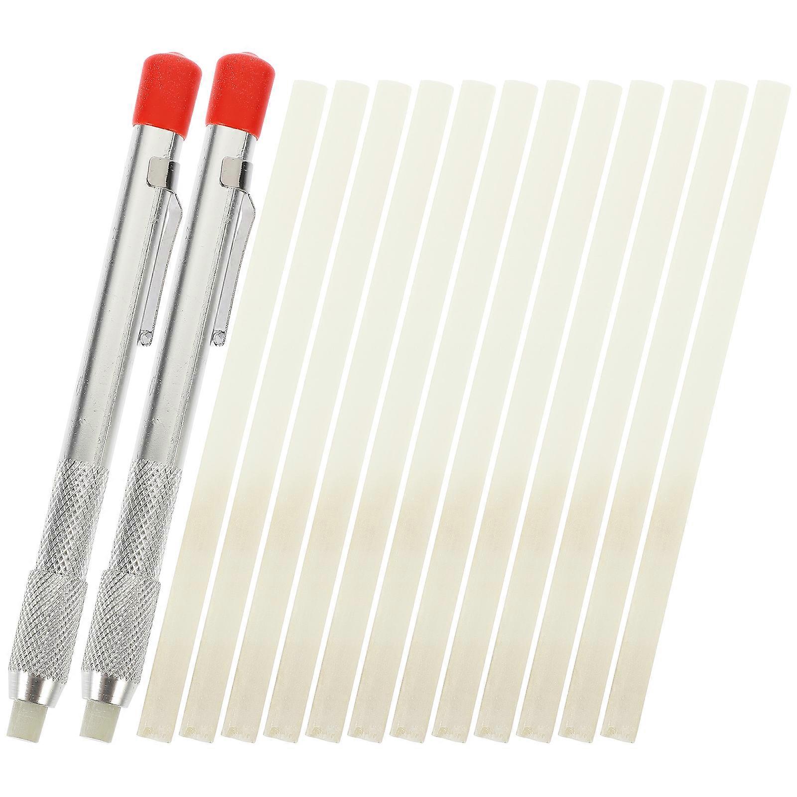 Soapstone Marking Pens for Welding Work with Holder and 2Sets Included