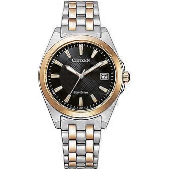 Relógio feminino Citizen rose gold aço inoxidável Eco-Drive Sport EO1213-85E