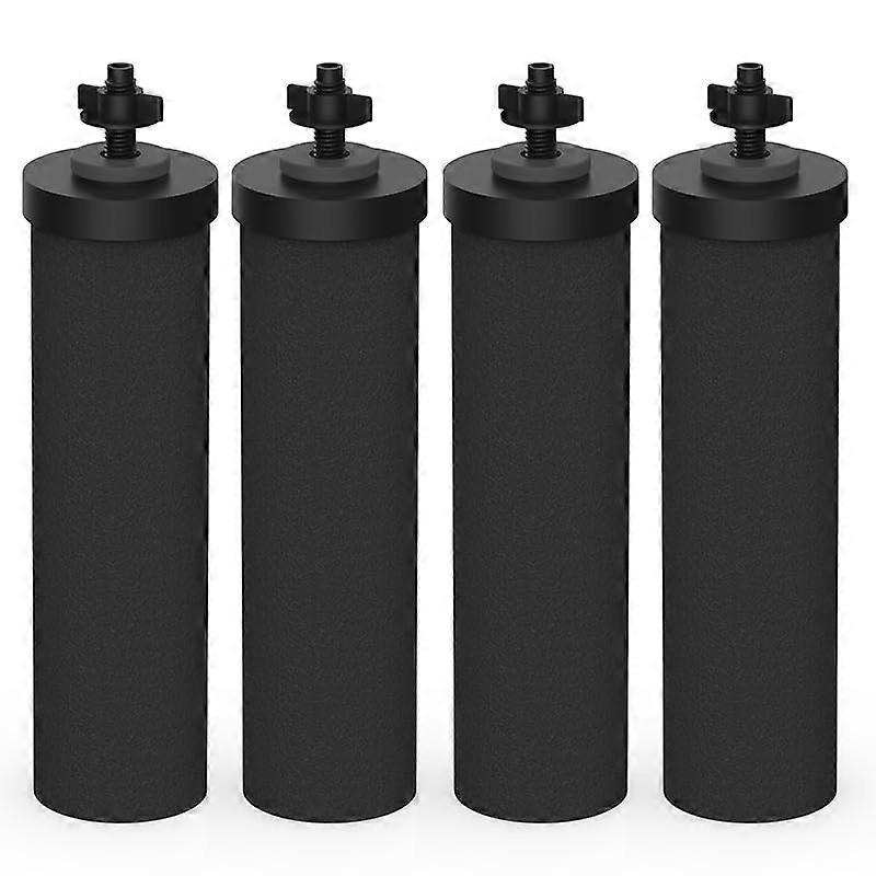 Black Purification Replacement Filters for Berkey BB92, Coconut Shell Carbon, Fits Gravity System, 4 Pack