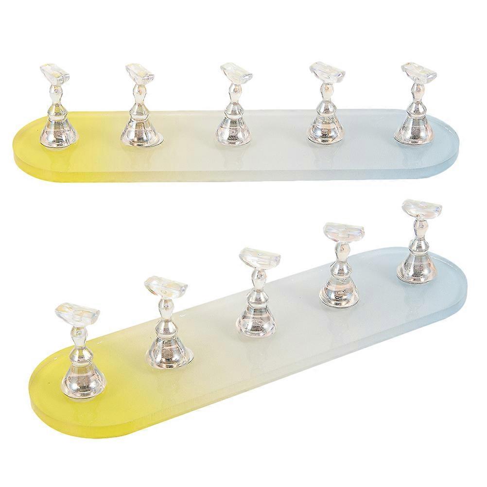 Nail Display Stand Plastic Nail Holder for Press on Nails with 4Sets