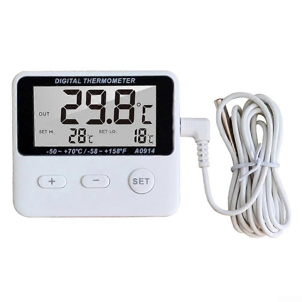 Digital Refrigerator Thermometer with Accurate External Sensor for Fridge, Food Storage and Lab Use