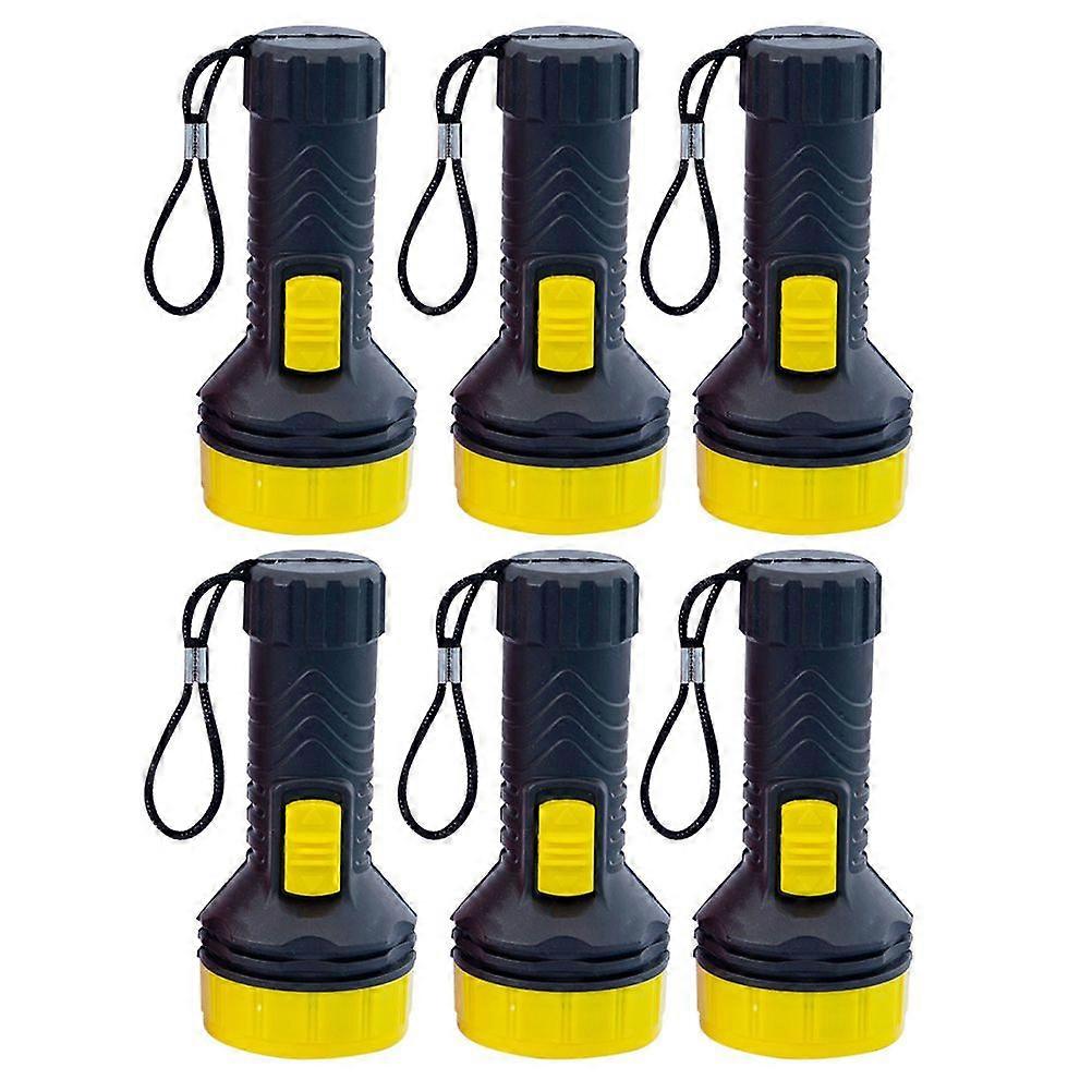 6Pcs Kids Flashlights Plastic LED Small Flashlights Mini Flashlights for Home Outdoor