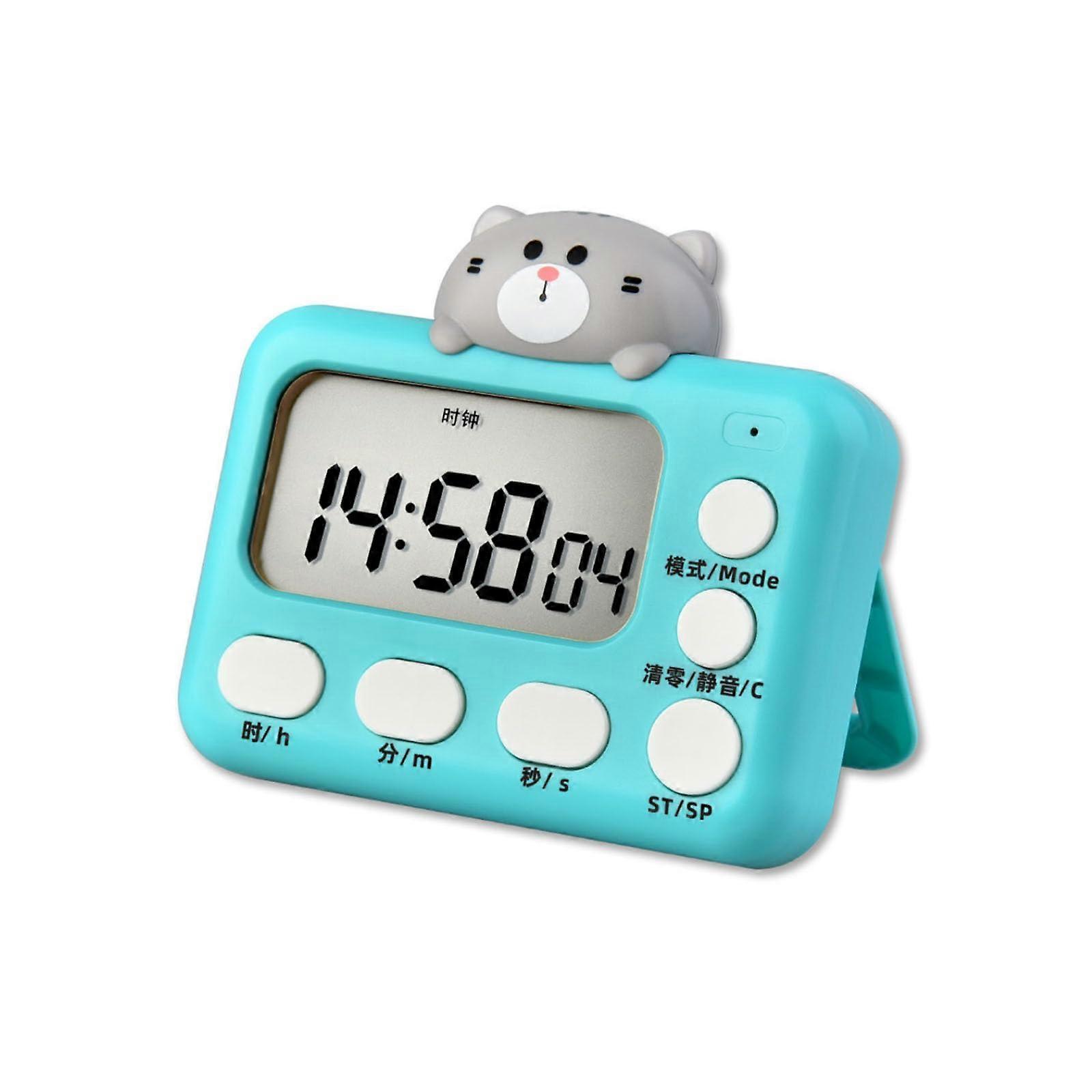 Kitchen Timer with Large LCD Display, Magnetic Back, Cute Animal Design for Cooking and Baking