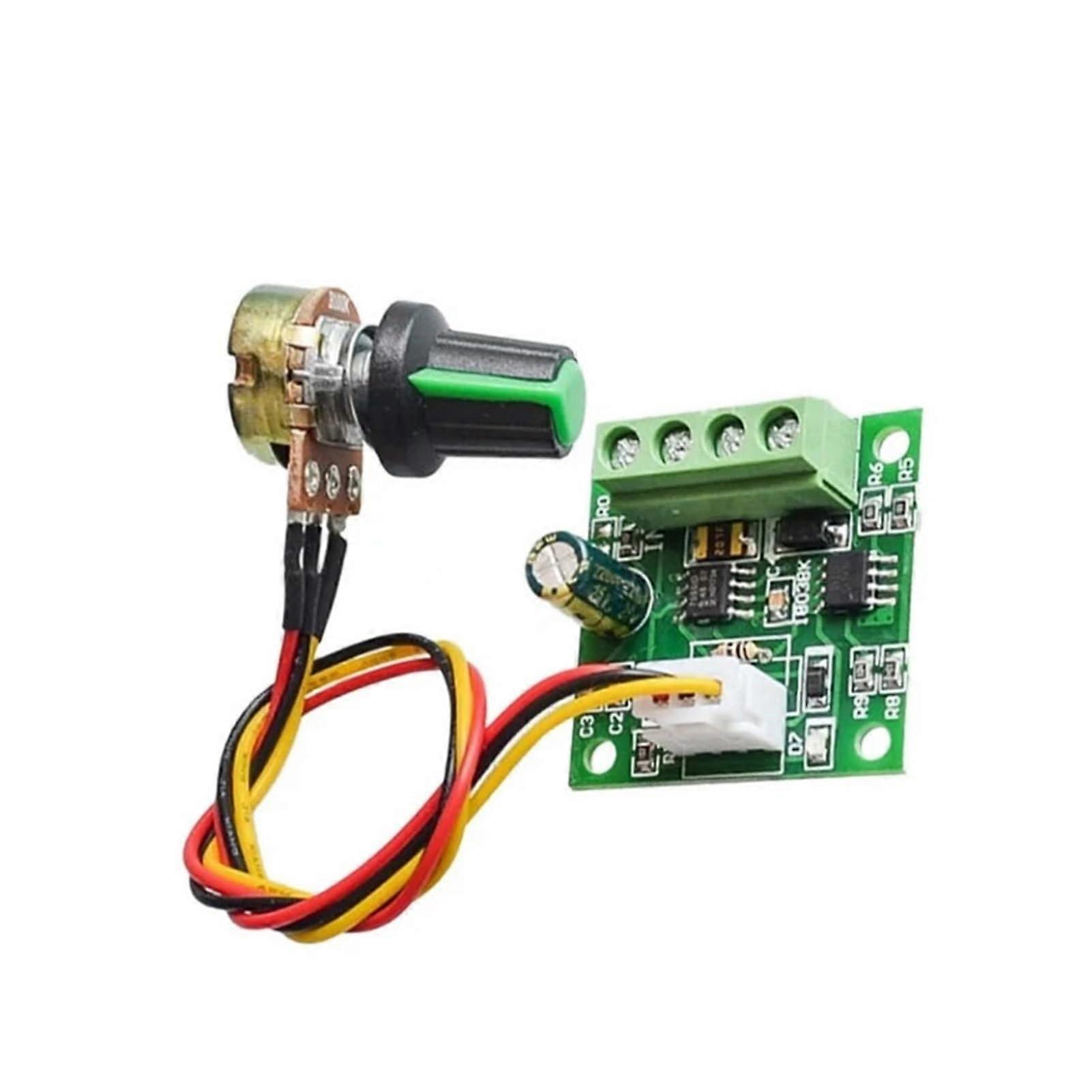 PWM DC Motor Speed Controller with Knob, Adjustable 1.8V12V, Overcurrent Protection