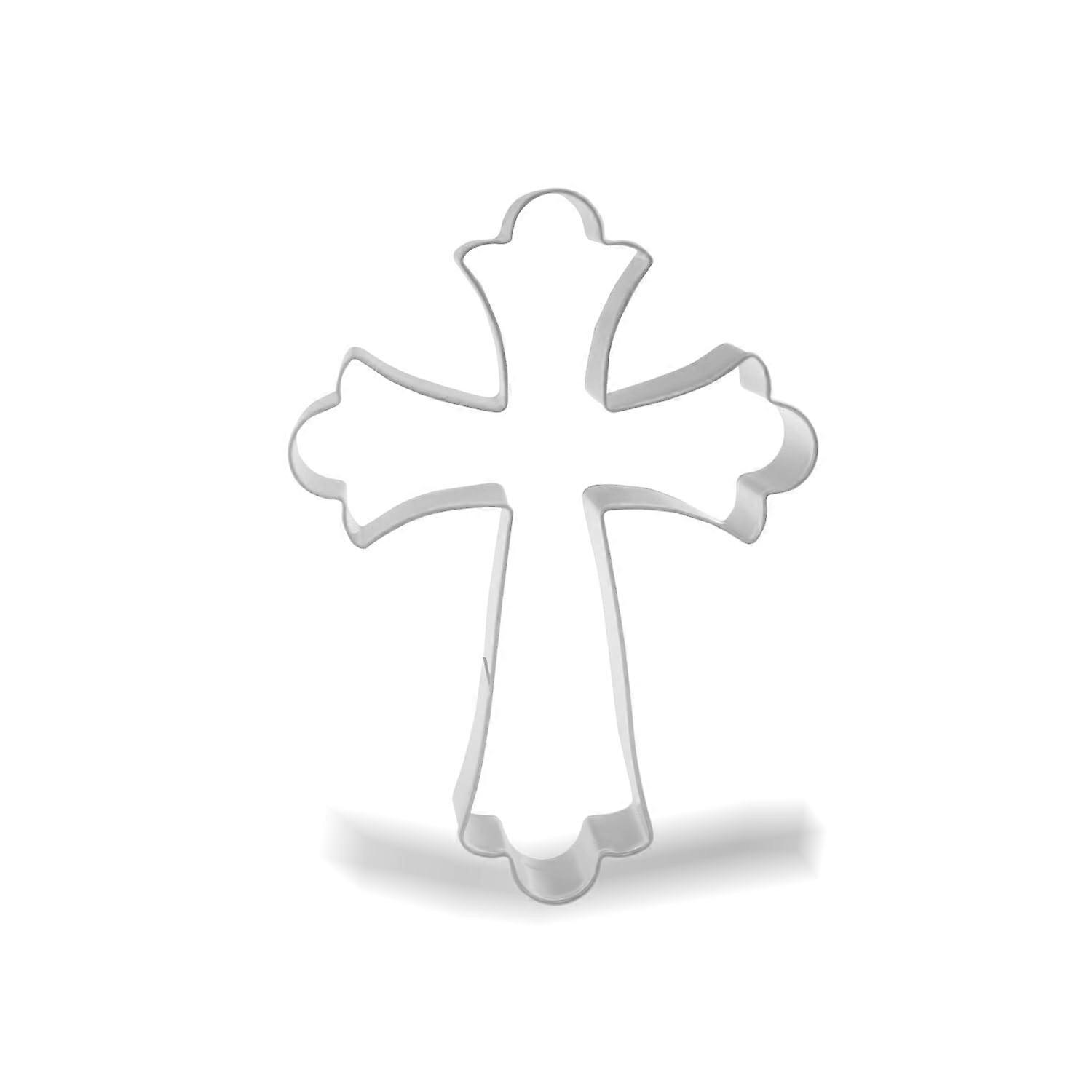 4.5 Inch Cross Cookie Cutter Durable Stainless Steel Precise Shape for Baptism and Baking