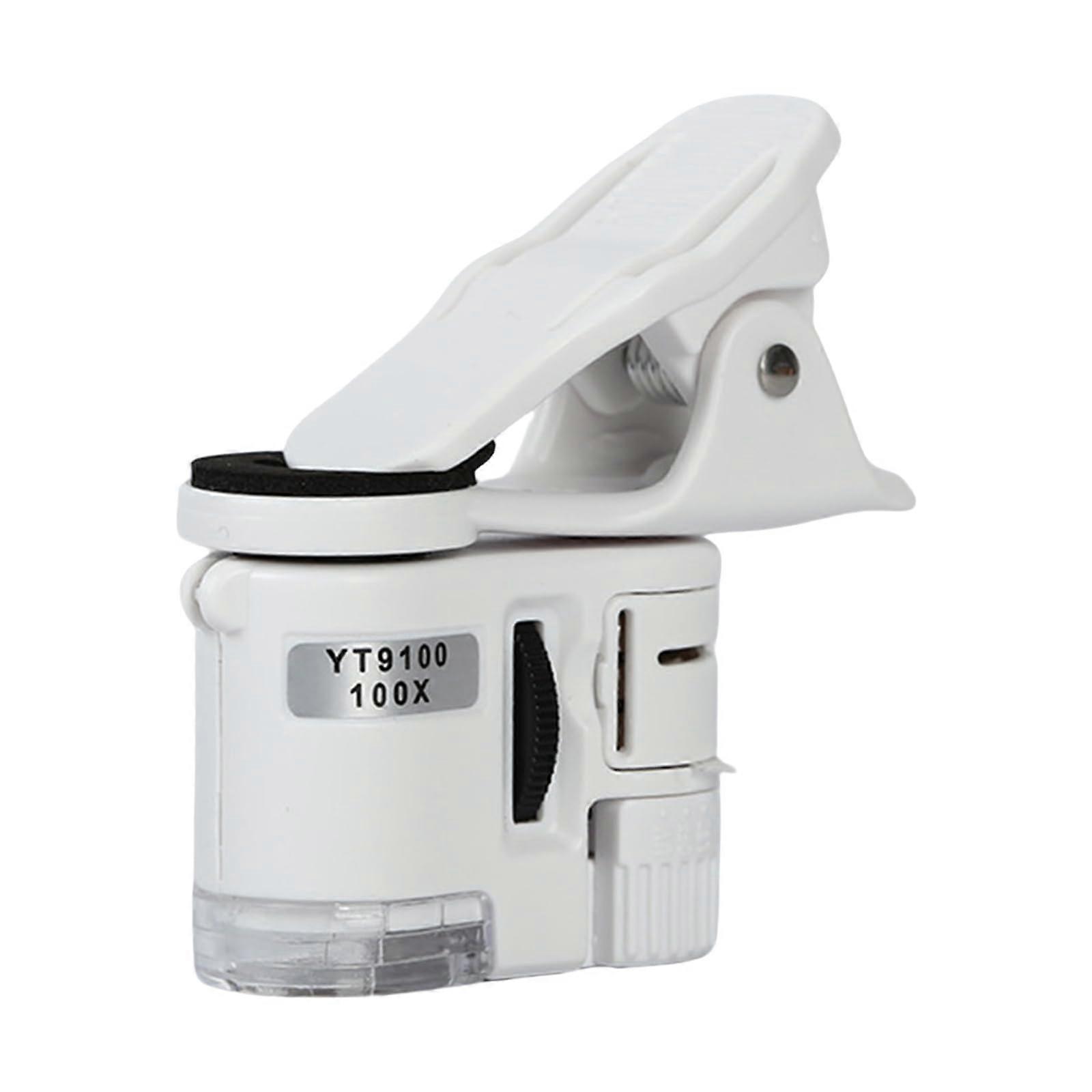 LED Handheld Microscope with Precision Magnification, Smartphone Compatible Mini Magnifier