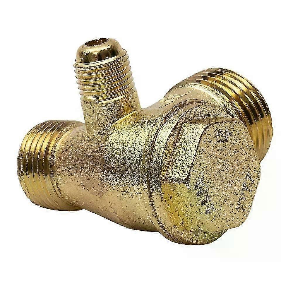 External thread air compressor check valve zinc alloy fitting connector, suitable for air compressors, size 20*16*10, replaceable.