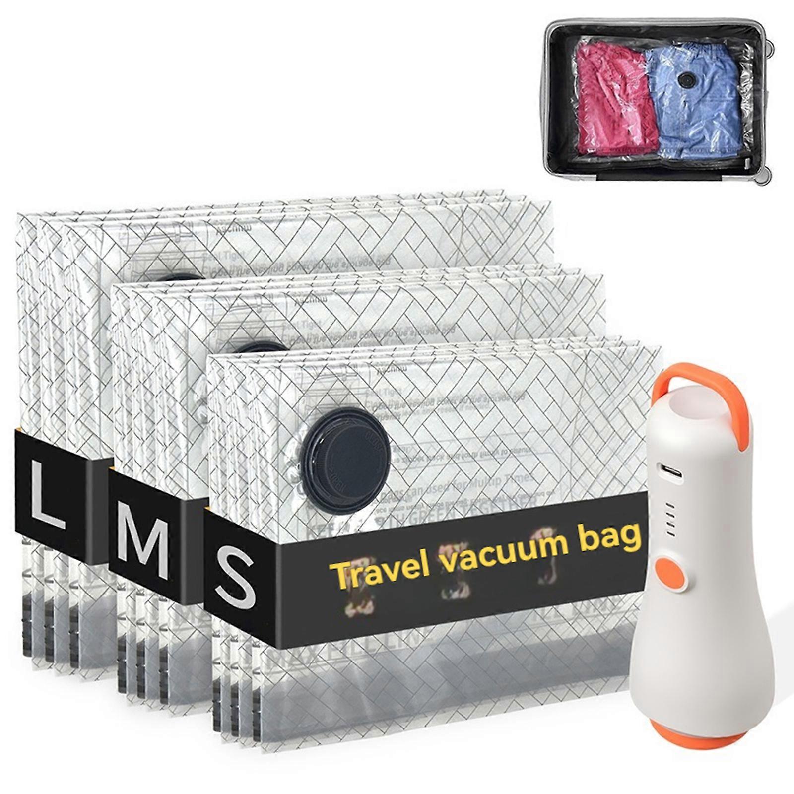 Travel Vacuum Bag with Electric Pump 9pcs