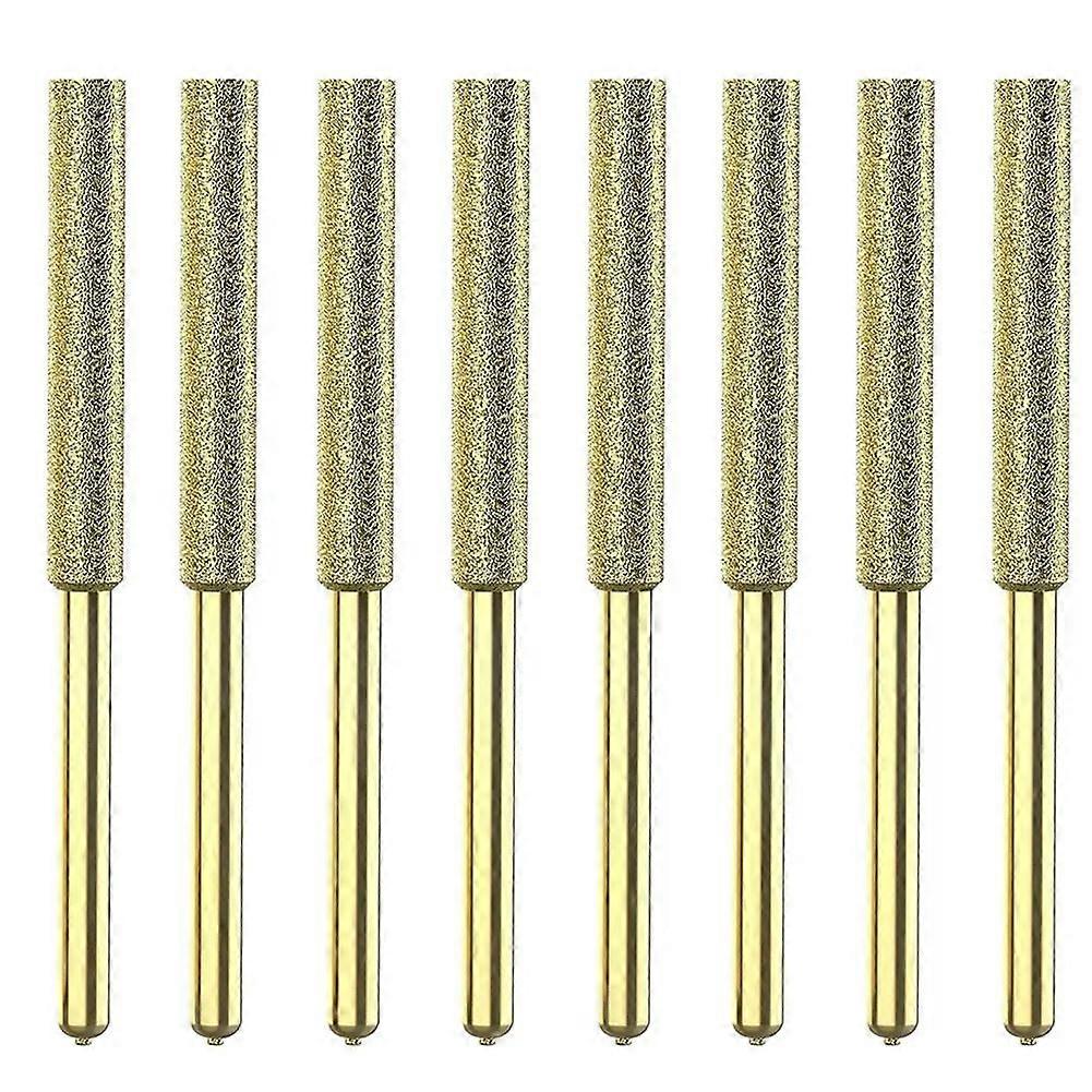Titanium Plated Diamond Sharpener 8Pcs Chainsaw Bits Set for Electric Chainsaw, Sizes 4.8mm