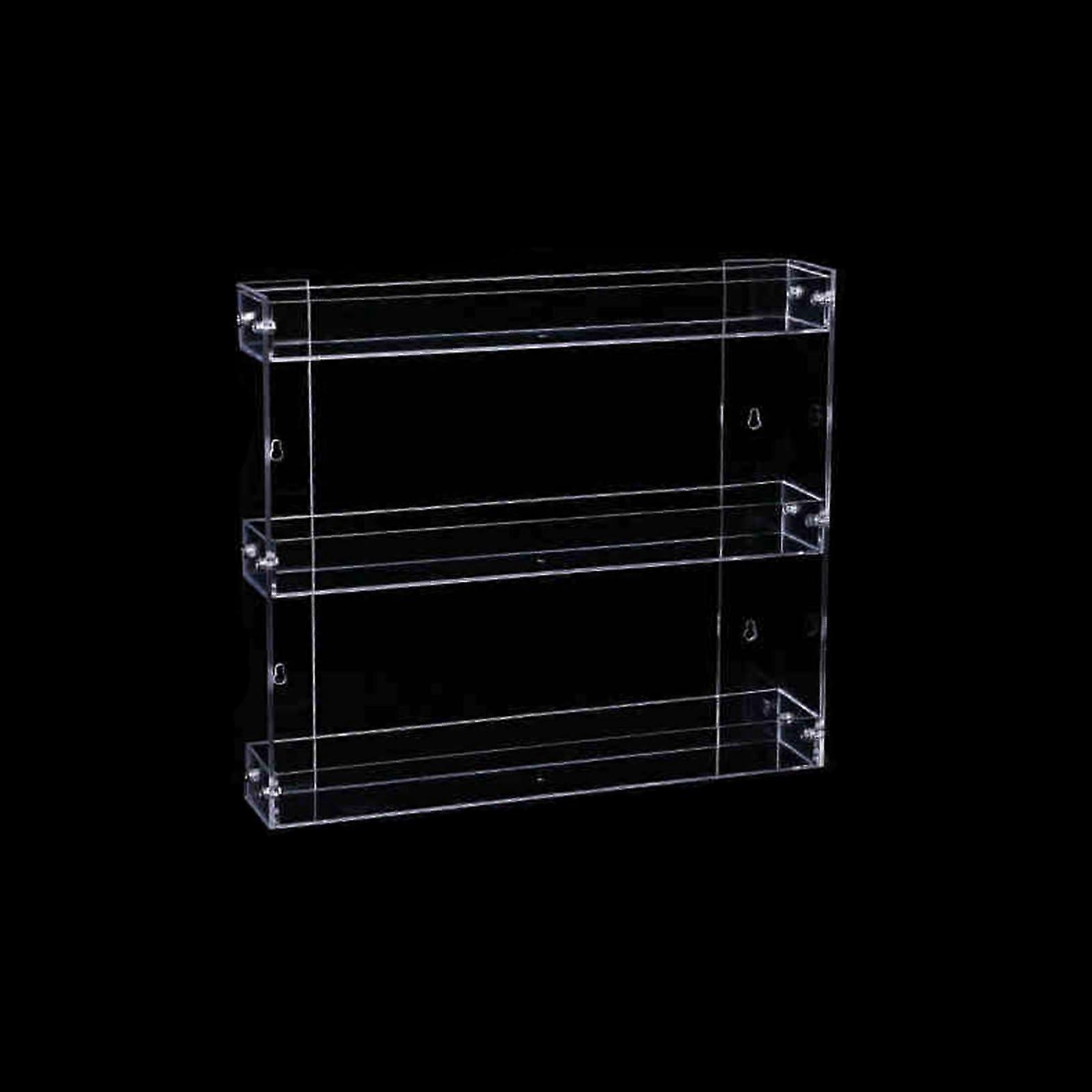 Wall Mounted Acrylic Cigarette Display Rack with Clear Storage Shelves for Better Visibility 31cm
