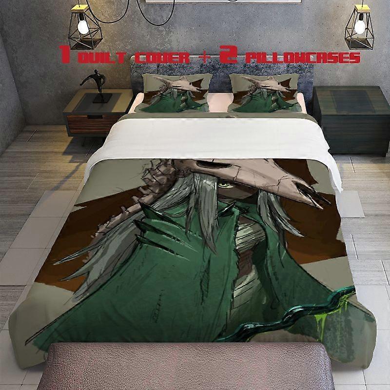 3pcs Killment Point Theme Pattern Bedding Set Quilt Cover And Pillowcase