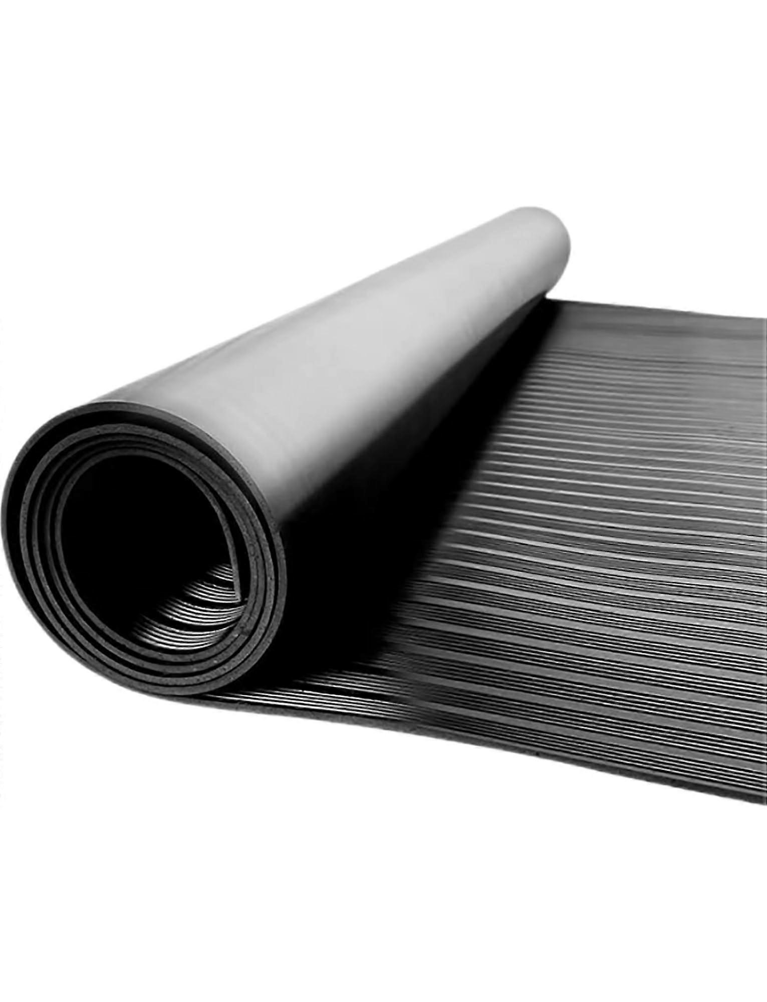 Insulating Rubber Mat 6mm Thick  Voltage Protection NonSlip Waterproof for Workbench Black