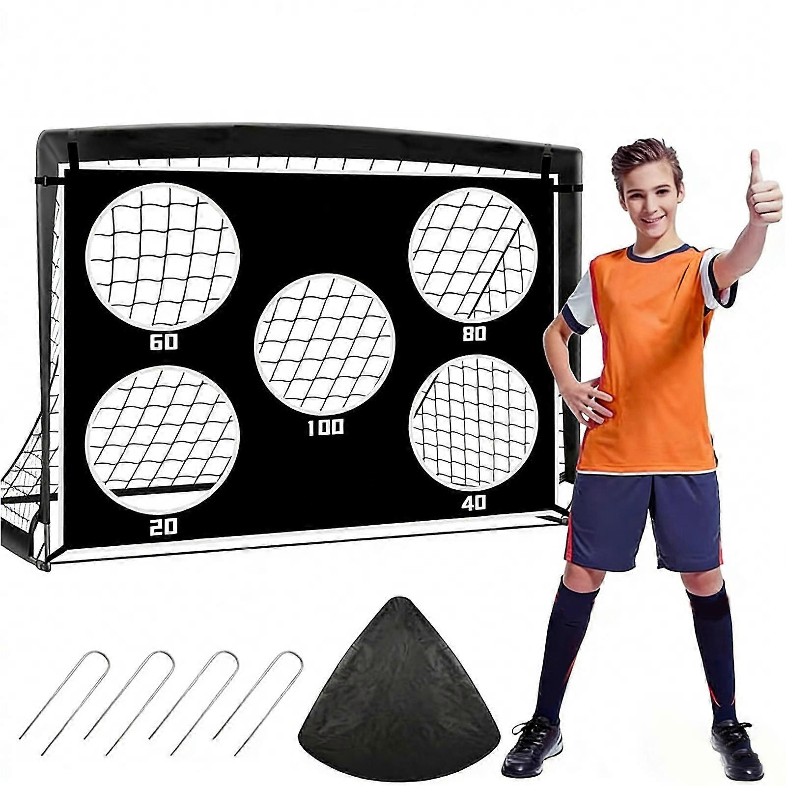 But de football léger et pliable, 5 trous, montage sans outil pour un transport et un rangement faciles, multicolore