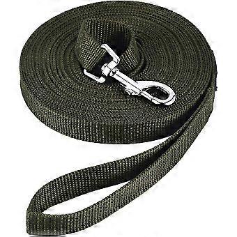Dog Training Leash Long Line Puppy Obedience Recall Lead for Dogs Great for Play Camping Beach Backyard (L 30Ft, Army Green)