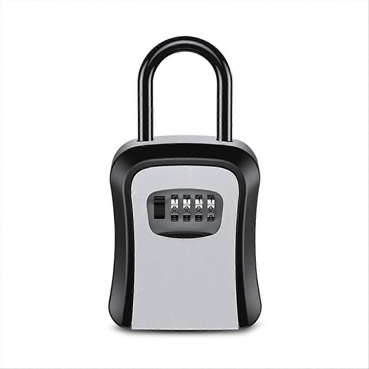 Outdoor Password Key Extended Locking Hook 4 Digit Code Box Grey