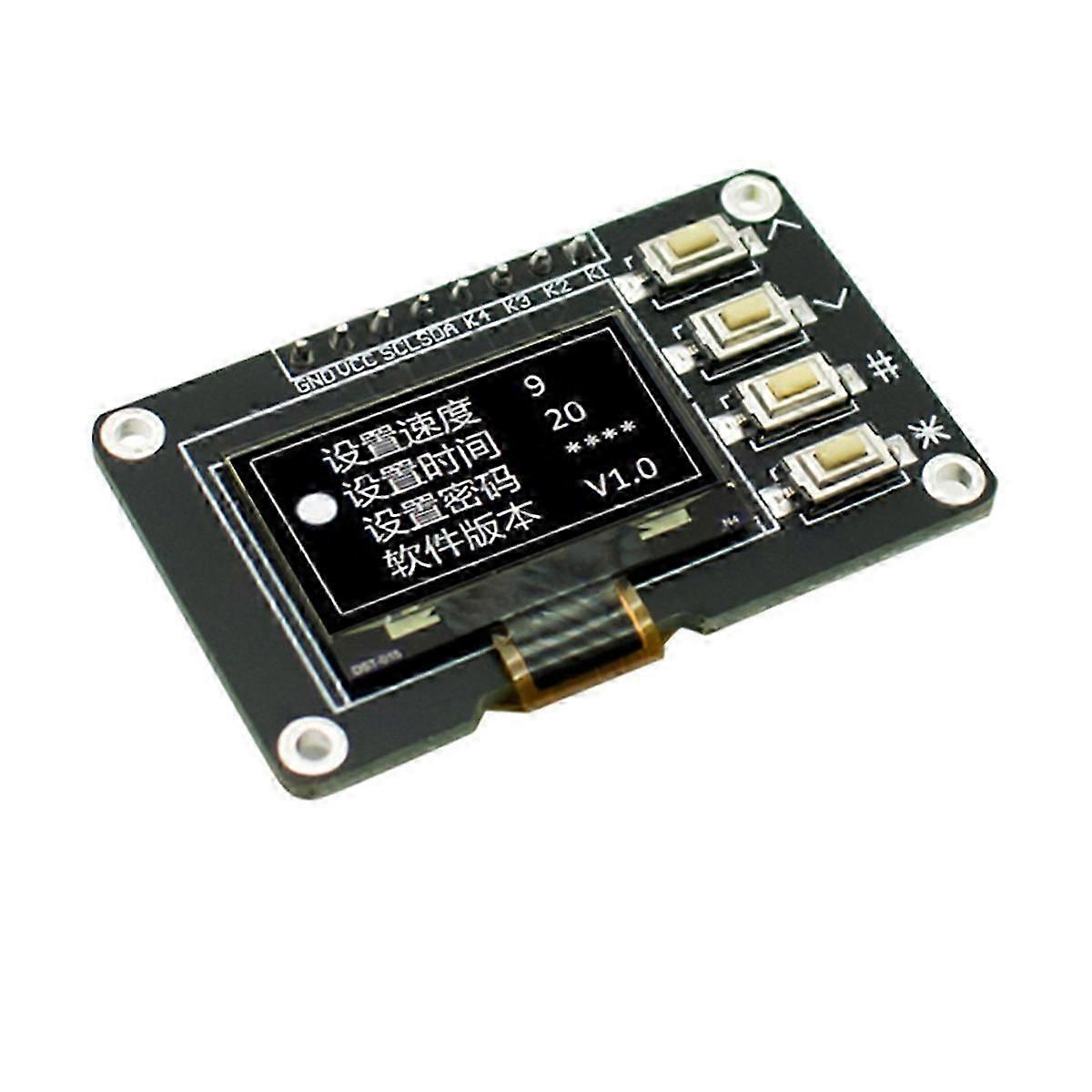 0.96-Inch OLED Display Screen White 12864 Screen Module with Matrix 4 Key Interfaces Keyboard IIC S