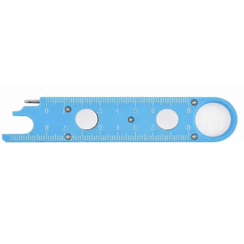 Sewing Machine Needle Threader Tool with Magnetic Back, Alignment Guide, and Built-in Ruler