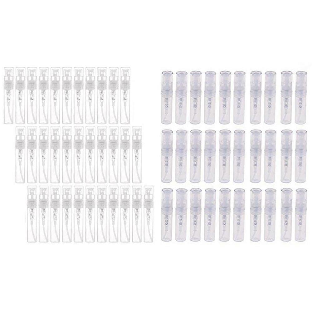 320Pcs Transparent Empty Spray Bottles Plastic Refillable Container Empty Cosmetic Containers - 120Pcs 3Ml & 200Pcs 2Ml