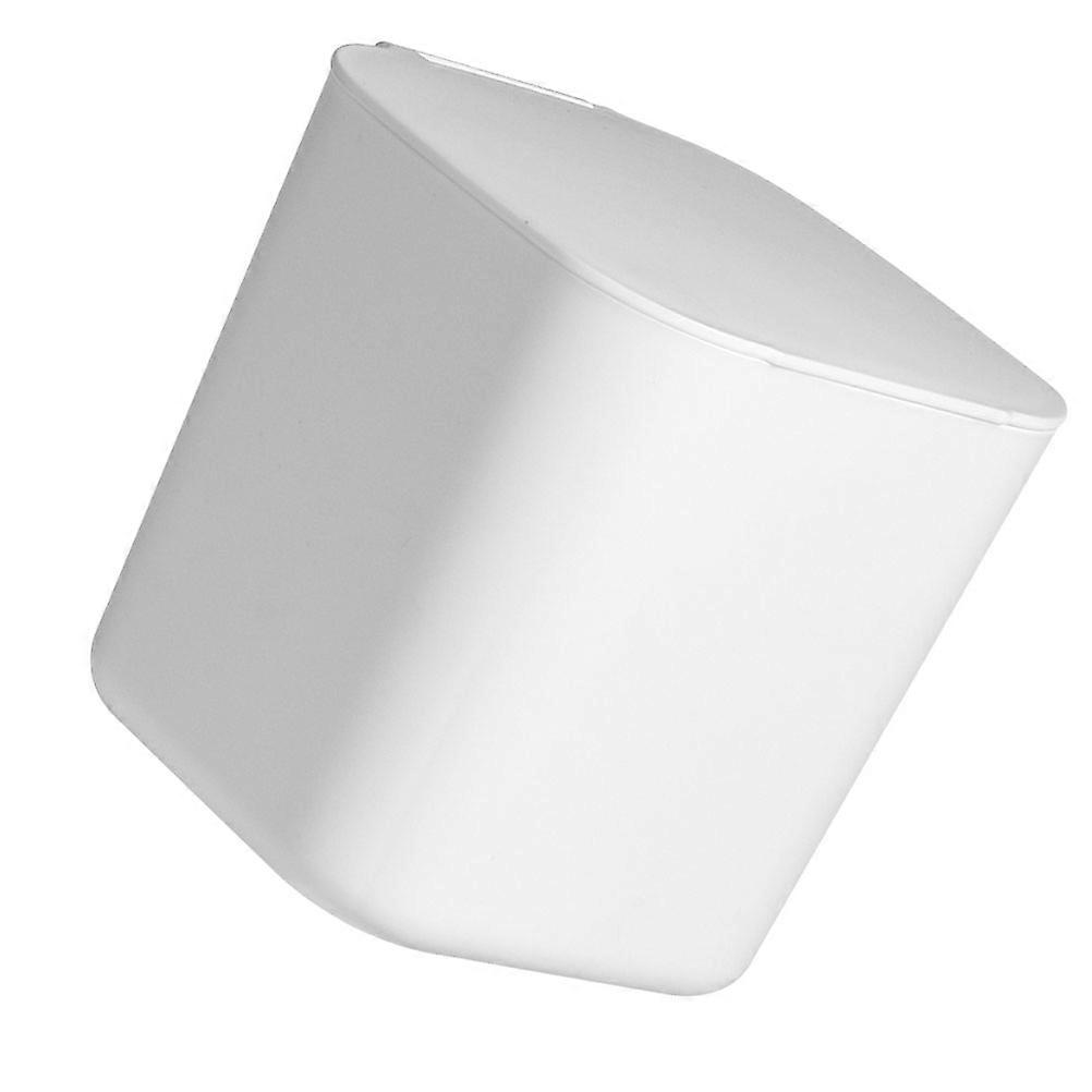 Debris Storage Bin Flip Lid for Desktop Use 1Pcs White Plastic Container