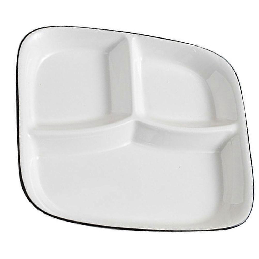Divided Plate Ceramic Divided Serving Dish for Dinner Plate Use