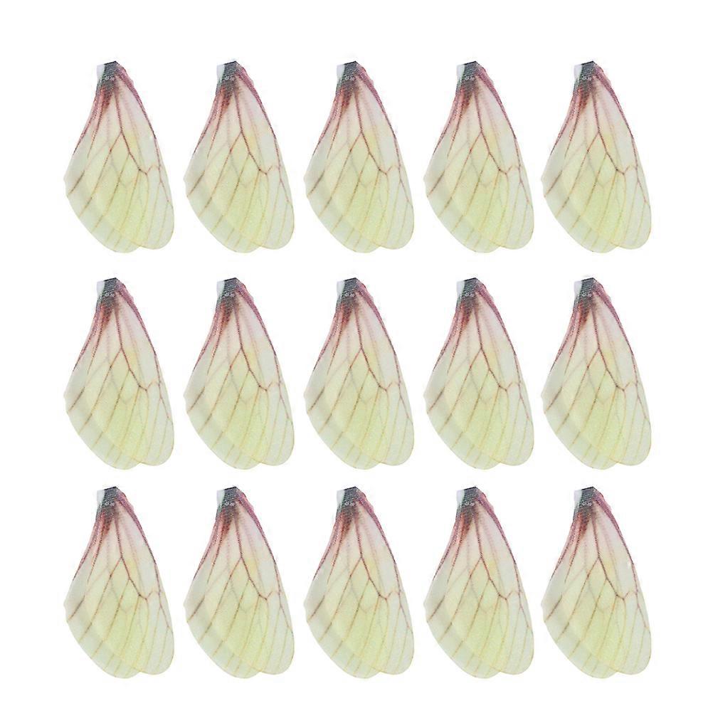 Dragonfly Wing Craft Yellow Chiffon For Gift Giving 50Pcs