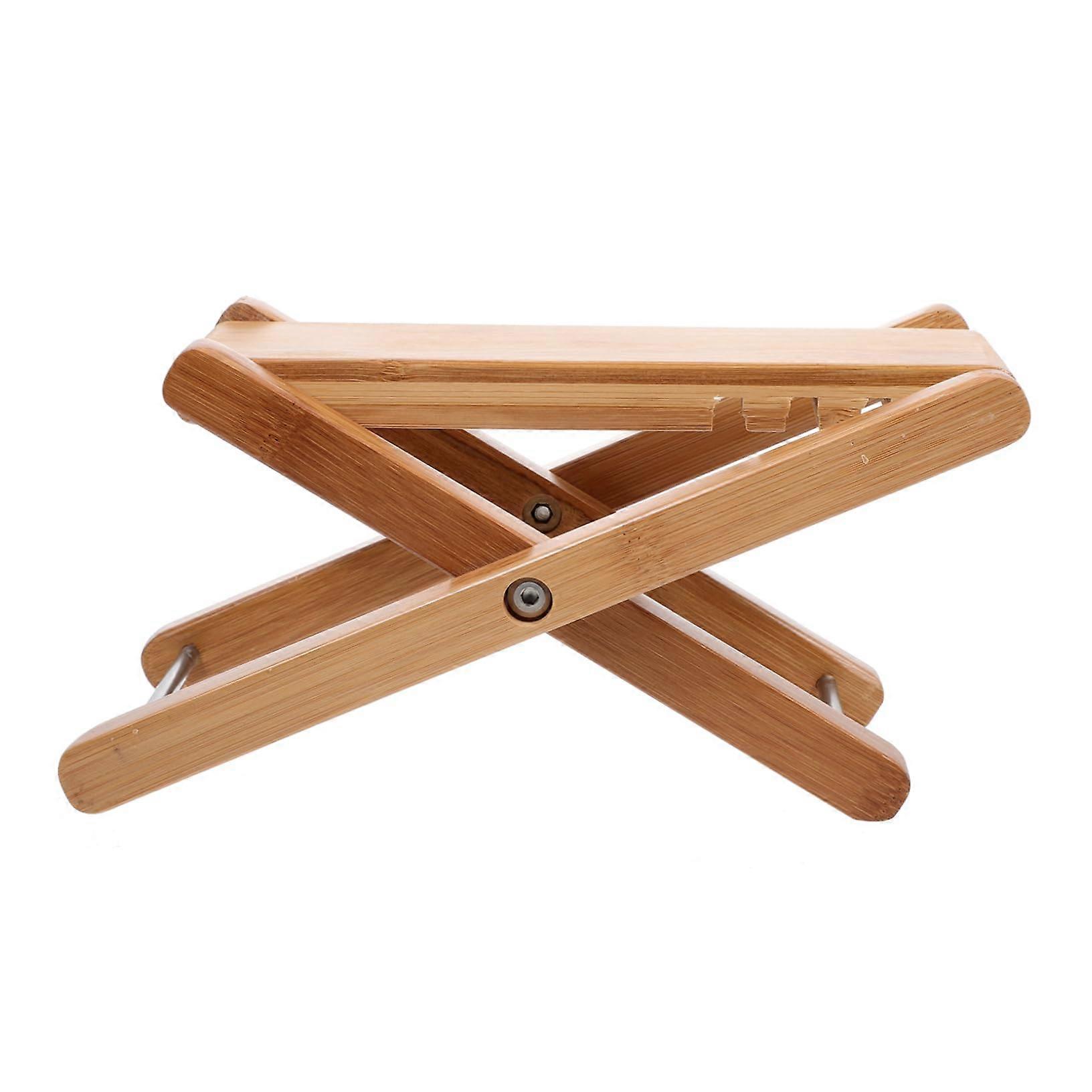 Adjustable Bamboo Guitar Footstool with Stable Support for Practice and Proper Playing Height