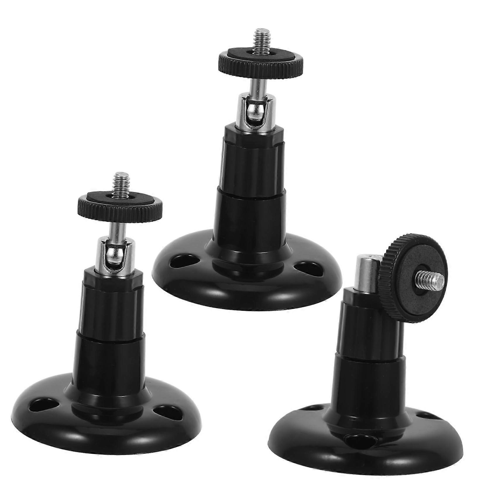 3pcs Security Camera Wall Mount Bracket with Floating Shelf, Durable Low Profile Black