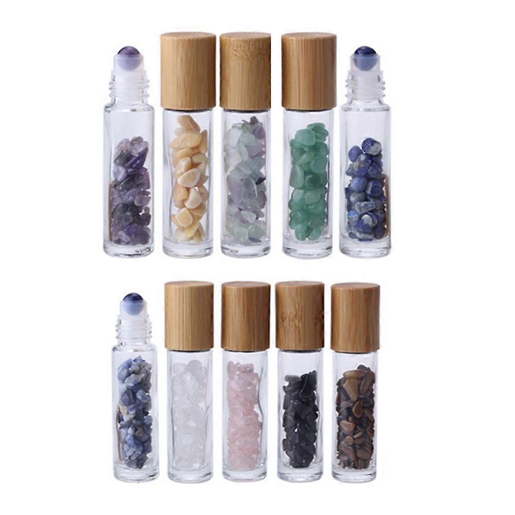 Essential Oil Roller 30Pcs 10Ml Gemstones Roller Bottles for Storage