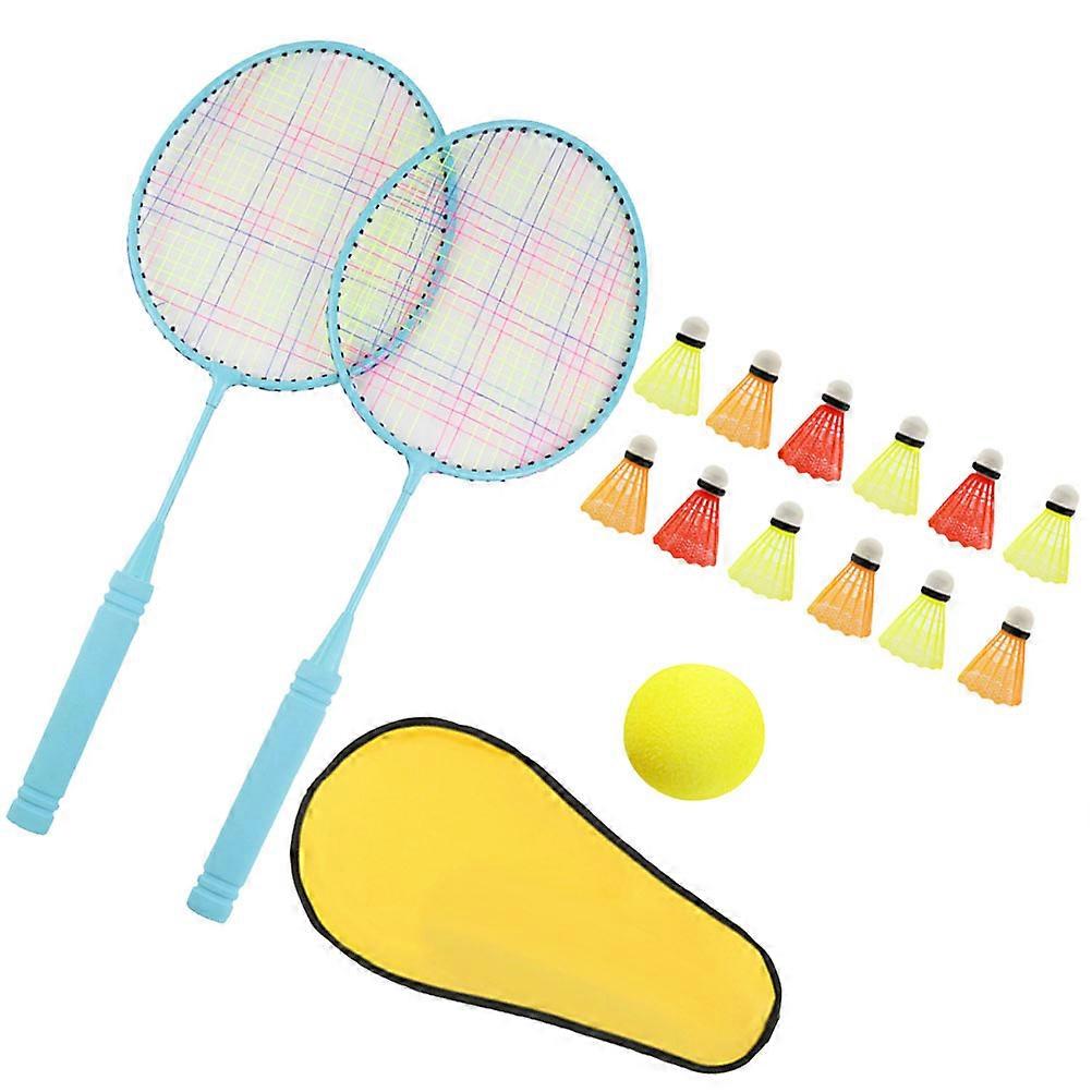 Badminton Training Tool Kids Rackets Set with 12Pcs Interactive Rackets