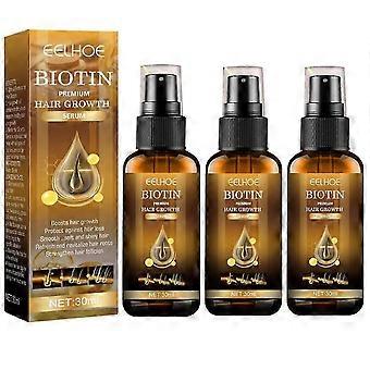 1-3X Biotine Haar Snelle Groei Serum Spray Anti Haaruitval Voorkom Essentiële Oliën Anti-drogende Kaalheid Behandeling Haarverzorging 30ml