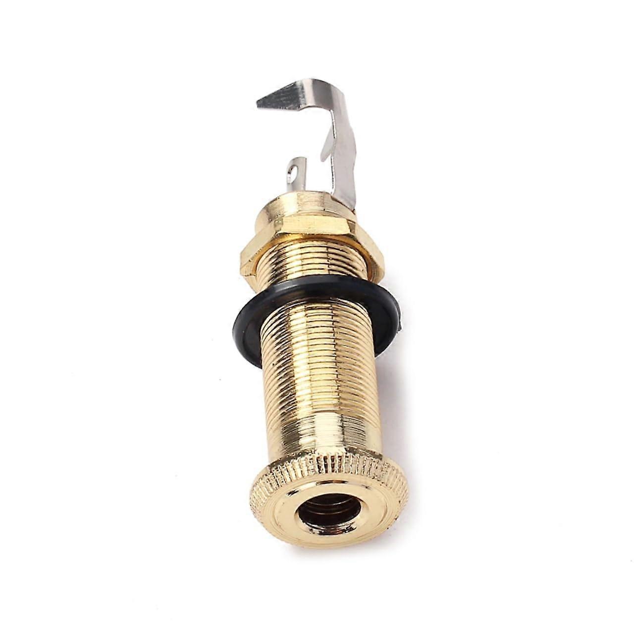 Guitar Bass Endpin Jack Socket with Secure Signal Connection and Easy Threaded Mounting