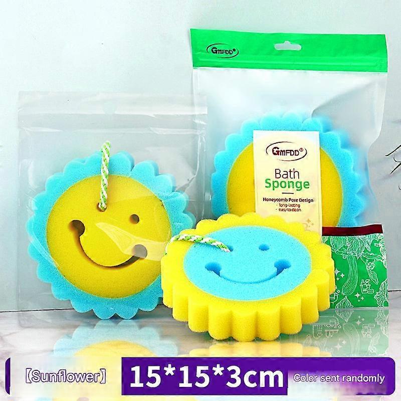 Flower Pattern Bath & Kitchen Sponge Scrubber For Bath and Kitchen Cleaning