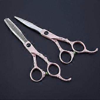 Haarschneideschere, 15 cm (6 Zoll) Profi-Skorpionschere aus japanischem 440C-Stahl, Haarschneide-, Ausdünn- und Friseurschere