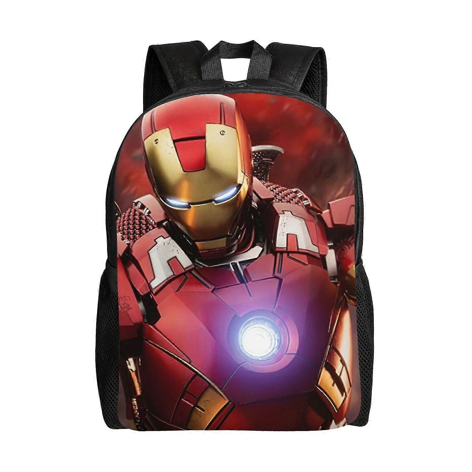 j7646 Iron Man Backpack, Travel Laptop Backpack, Water Resistant College School Computer Bag, Durable e7646
