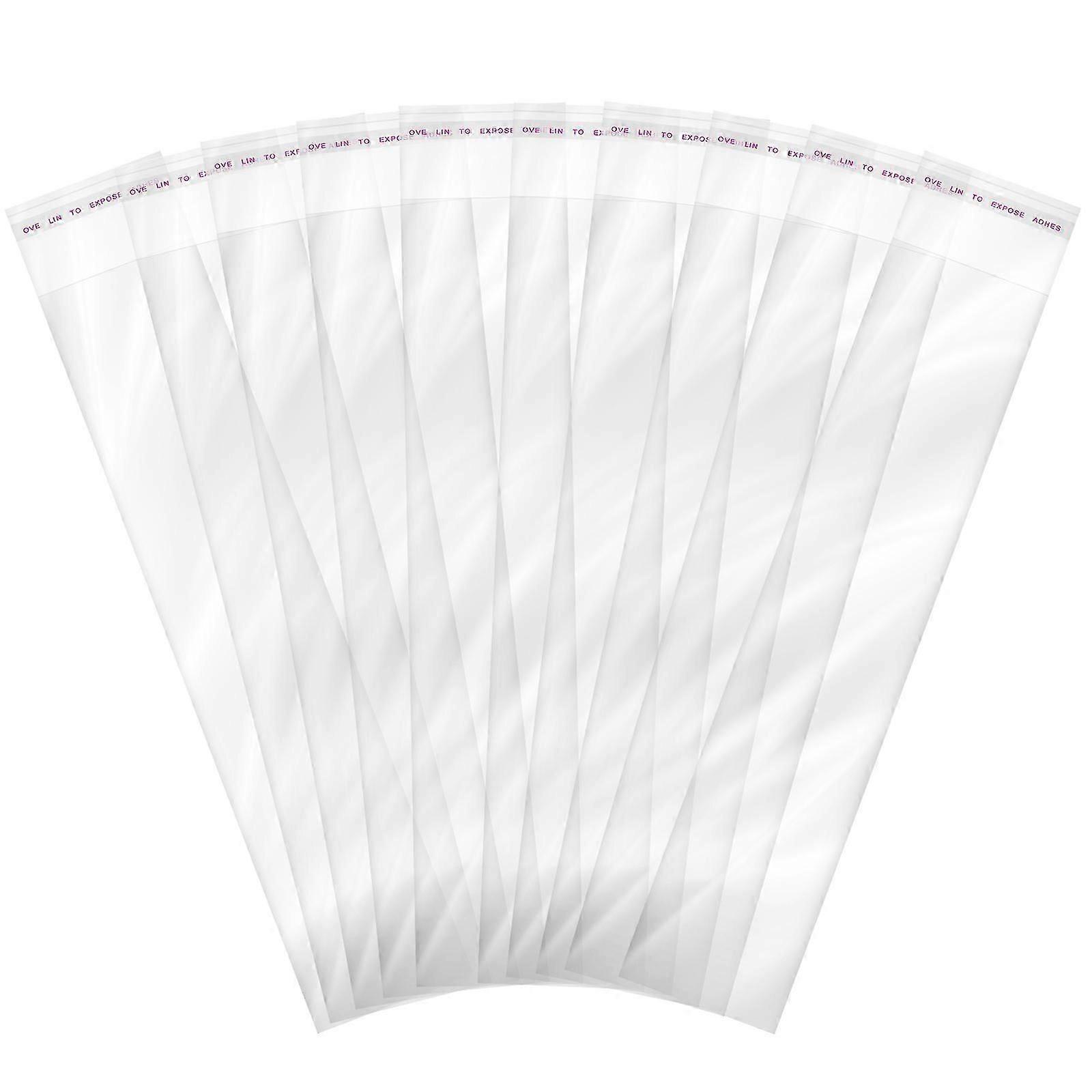 Self-Sealing Long Cellophane Bags for Bakery, 2-Pack