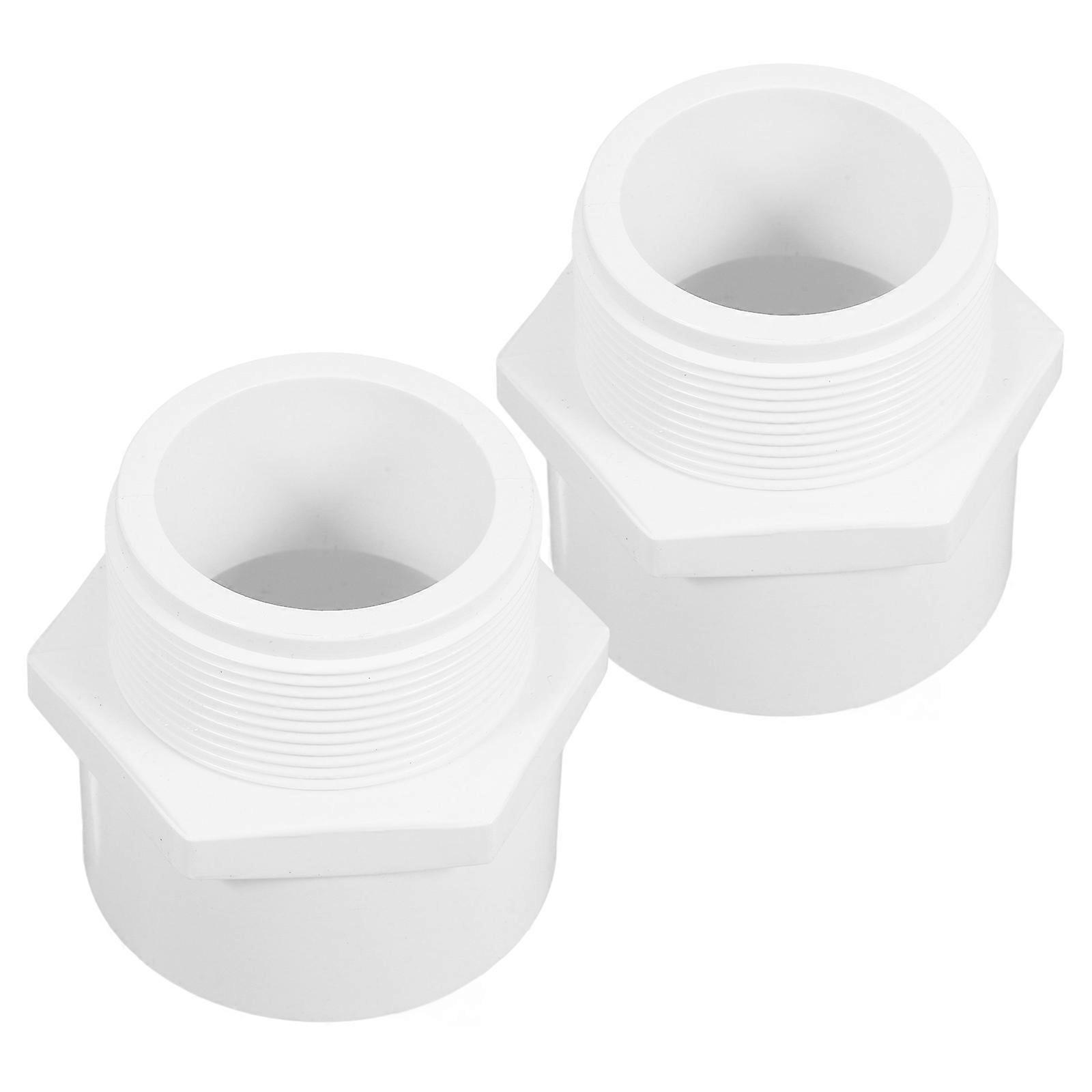 Given Water Outer Thread Joint PVC Male Thread Pipe Adapter for Connect 2Pcs