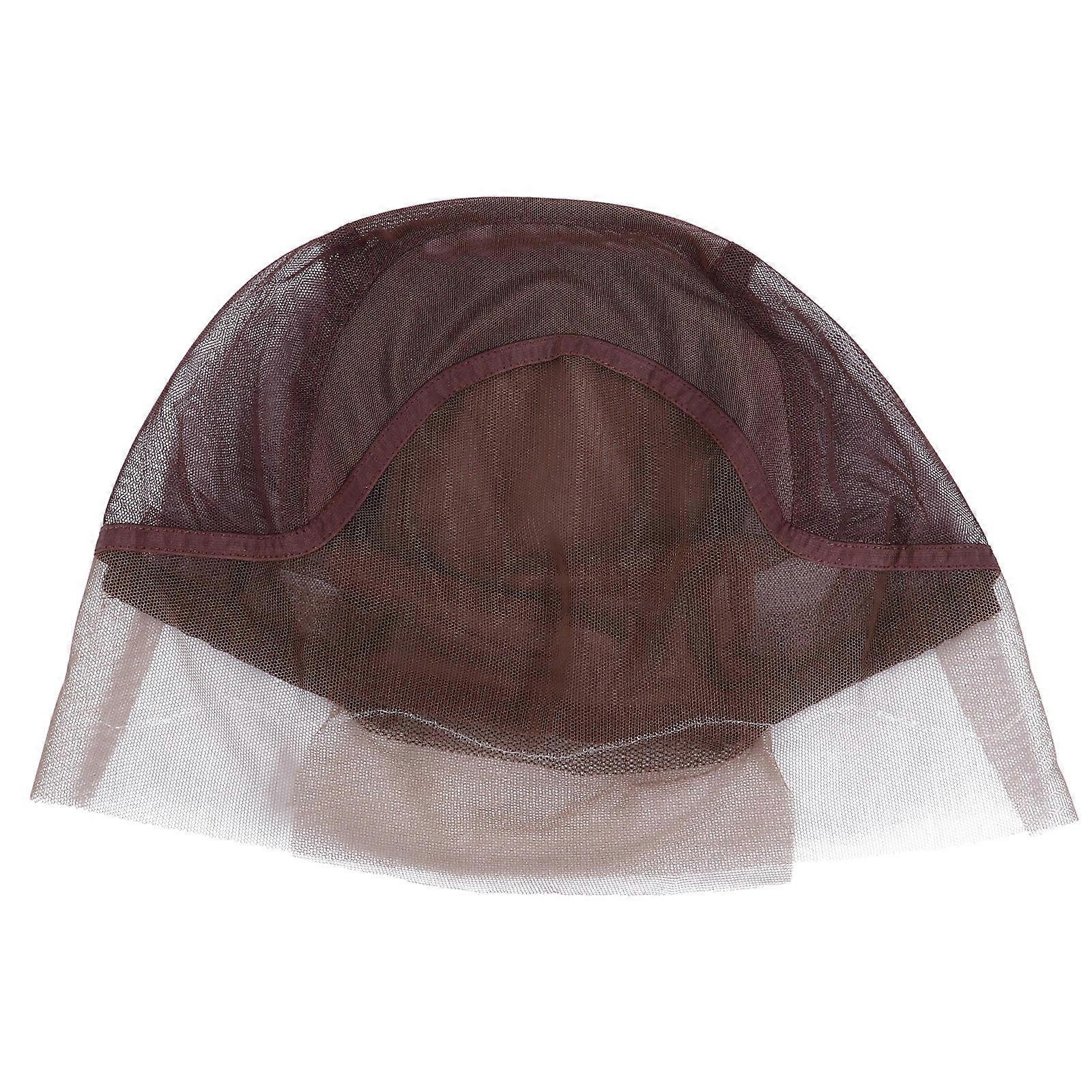 Brown Breathable Wig Net for Wig Use with Adjustable Lace Cap