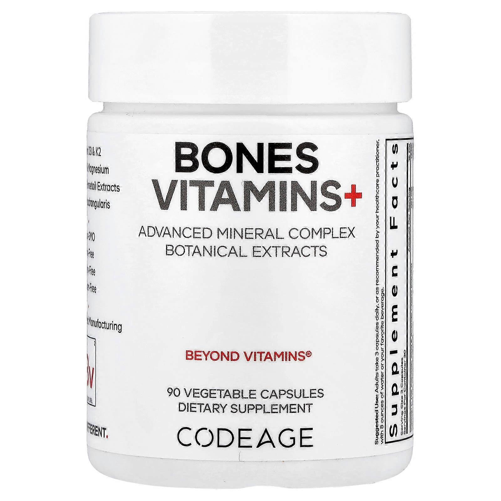 Codeage, Vitamine per le ossa+, 90 capsule vegetali
