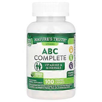 Nature's Truth, ABC Complete Multivitamin, 100 Coated Caplets