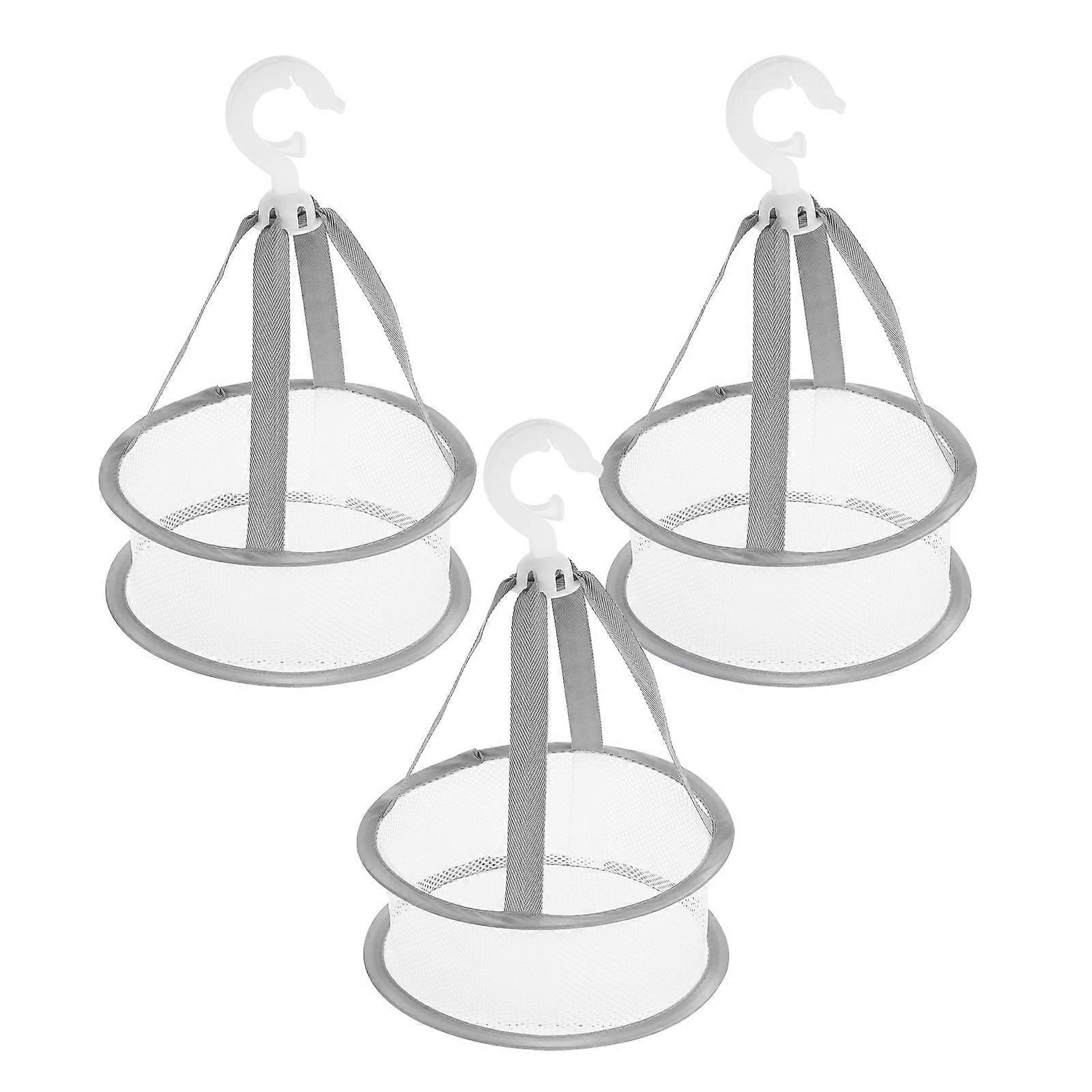 Makeup Brush Grey Drying Hanger for Drying 3Pcs Hanging Mesh