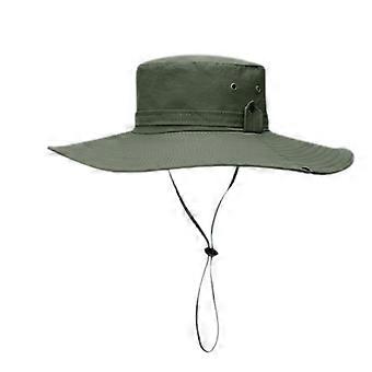 Cotton Sun Hat UV Protection Summer Hats Beach Hat Safari Boonie Hat Foldable Fishsing Hat with Adjustable Chin Strap-MZ004