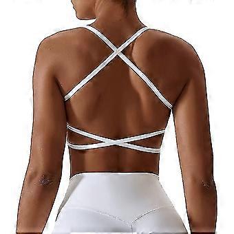 Women's Workout Sports Bras,backless Sports Bra,push Up Bra, Crossback Sports Bra, Without Underwire For Yoga, Gym