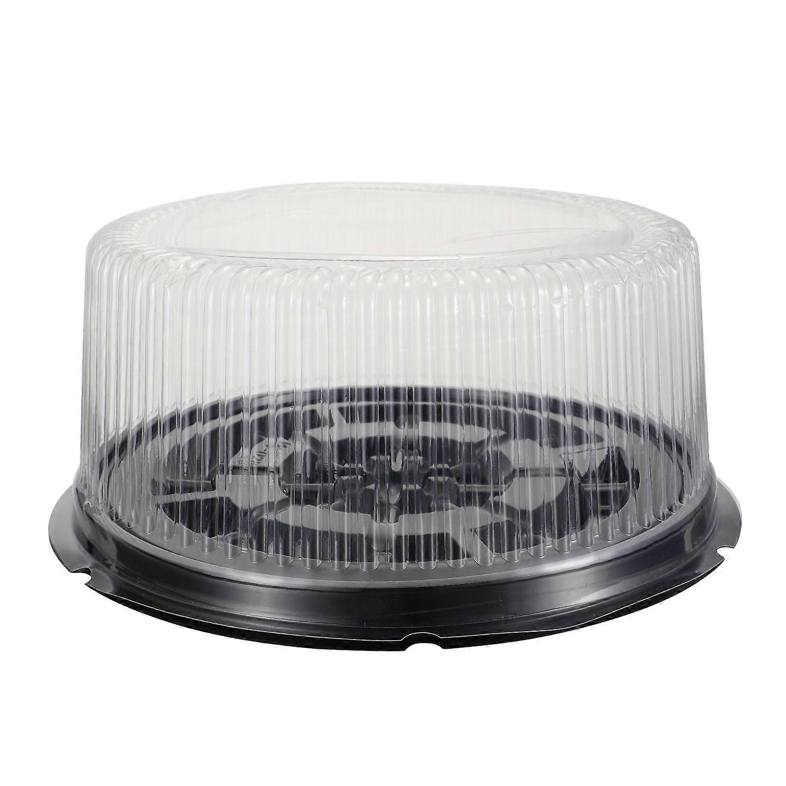 Transparent Single Cake Box Bakery Packaging with 5Pcs Dessert Covers