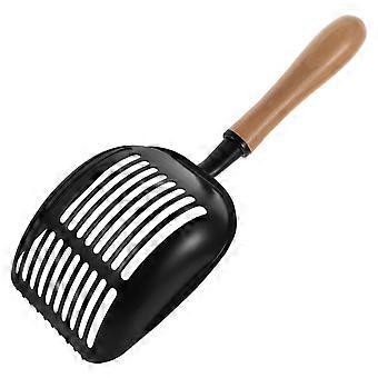 Cat Litter Scoop Metal Pet Litter Scoop Practical Cleaning Tool Black