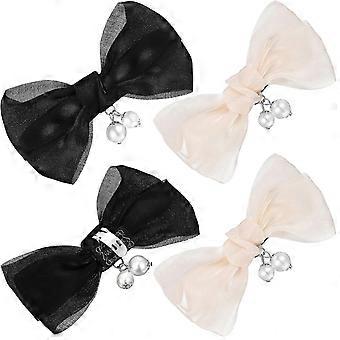 Shoe Flower Decoration Bridal Shoe Clips compatible with Decor 2Pairs with Faux Pearls