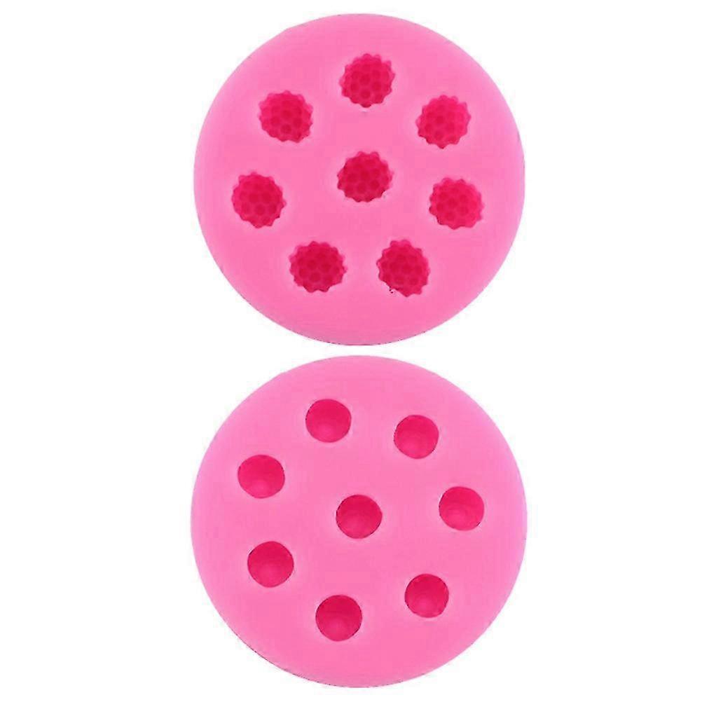 Raspberry Silicone Mold Pink 7.6 x 1.3cm Candy Making 2Pcs